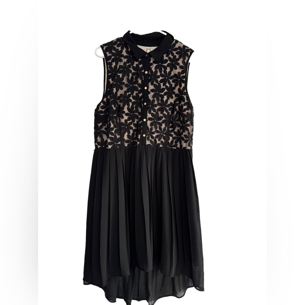 Black Floral Midi Dress